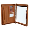 A4 zip closure leather ring binder cover / Leather portfolio and Organizer/Ring binders