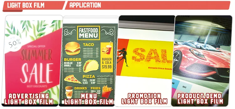 Water Resistance A4 Lighting Box Backlit Inkjet PET Film Price