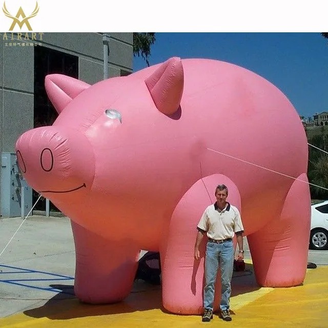 large inflatable pig