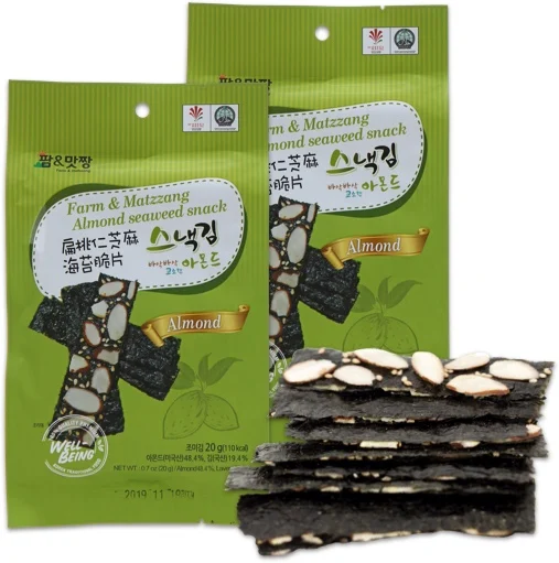 Korean Crispy Almond Roasted Seaweed Nori Laver Snack Buy Korean