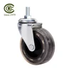 CCE Caster 2.5 Inch PVC M8 Thread Screw Flat Caster Wheels