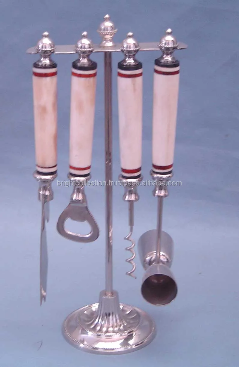 Cheap Bar Tools Colorful Beaded Handle Stainless Steel Bar Set Cheap