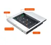 Aluminum 2ND HDD Caddy 12.7mm SATA 3 Hard Disk Driver Enclosure Adapter DVD HDD Box Case CD-ROM For Msata ssd Optibay