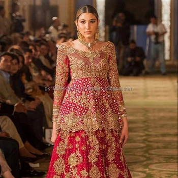 peplum fancy dress pakistani