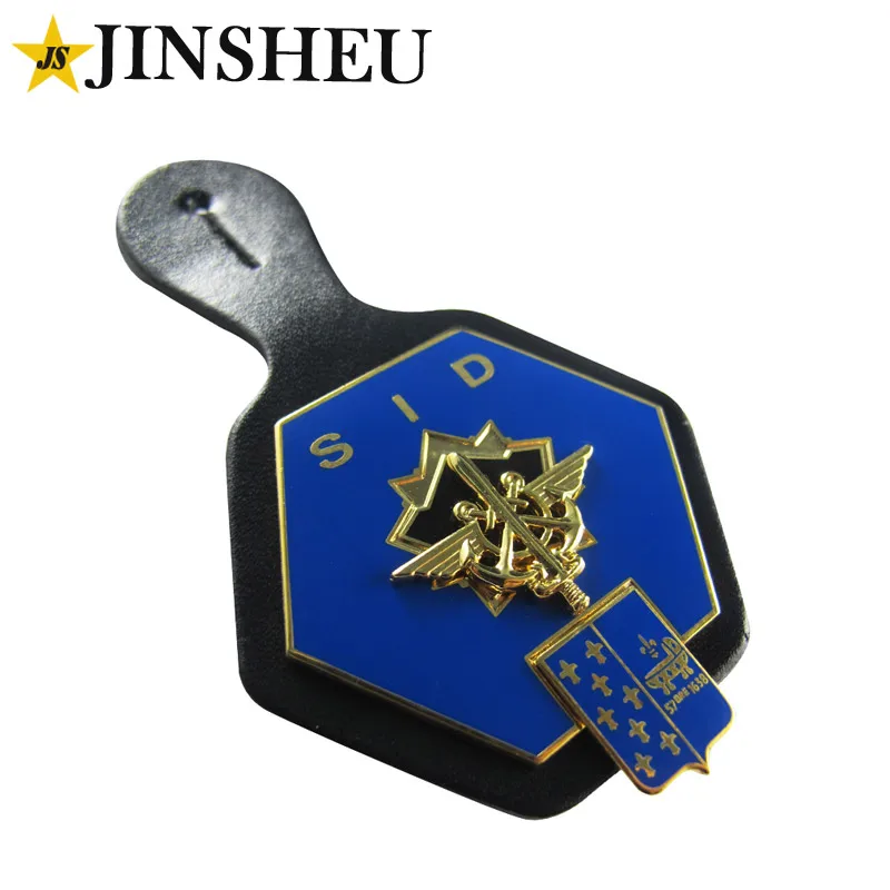 Китай чайник пользовательские кожаный бумажник значок металлический значок безопасности держатель