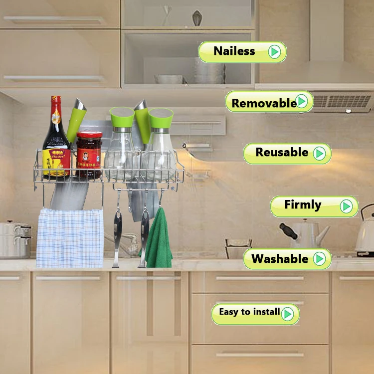 Nuevos Accesorios De Cocina Estante De Acero Estante De Almacenamiento