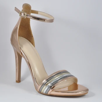 gold mirror shoes