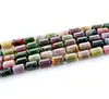 8*12mm Eco-Life Fancy Jasper Rustic Multicolor Colors Smooth Natural Indian Agate Gemstone Round Tube Barrel Beads