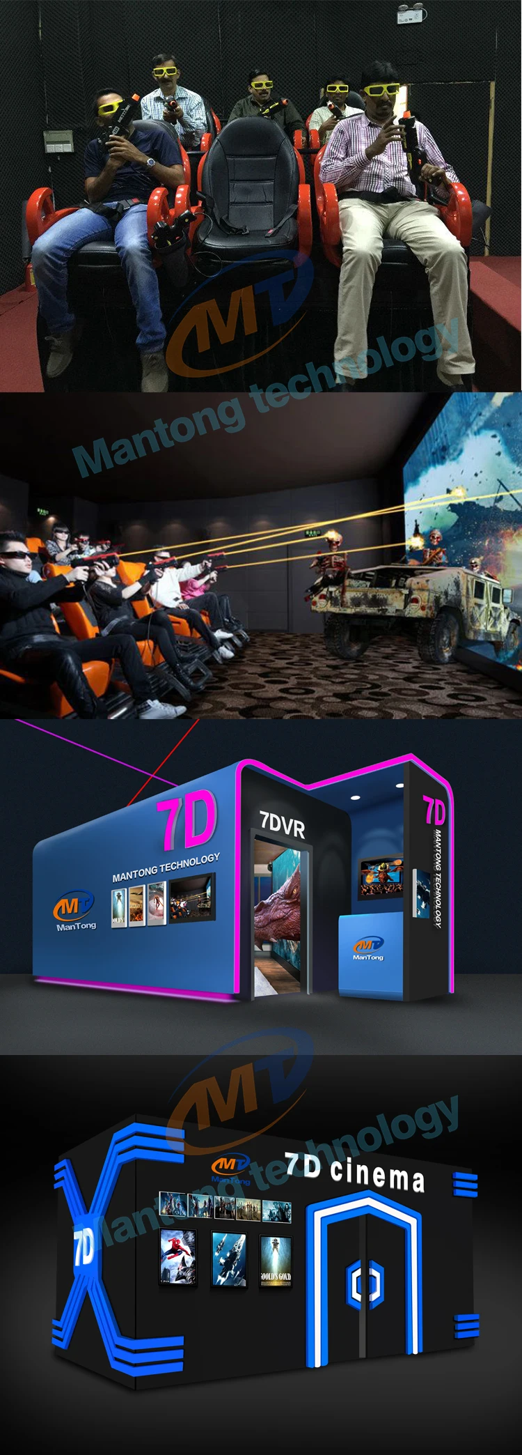 Professional Home Theater Virtual Reality Chair Game 7D Cinema Simulator For Amusement Park