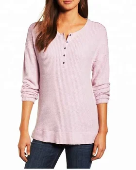 ladies waffle thermal shirts