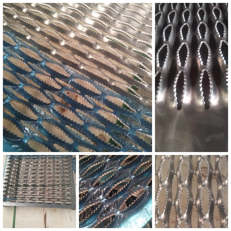  Walkway Channel Grip Strut Perforated Metal  Plank Grating 