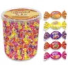 Birtad Soft (Chew) Candy Filled with Fruit Flavor Syrup 1 KG Transparent Plastic PVC Jar