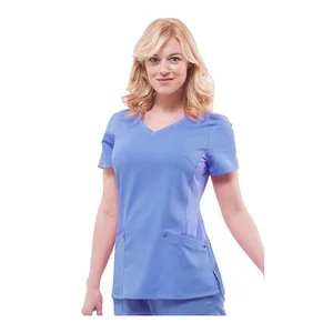Solid Scrub Tops 65% Polyester 35% Cotton women Shirt Solid Scrub Tops 65% Polyester 35% Cotton women Shirt