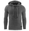 DARK GREY SLIM FIT FLEECE PULL OVER MUSCLE HOODIE
