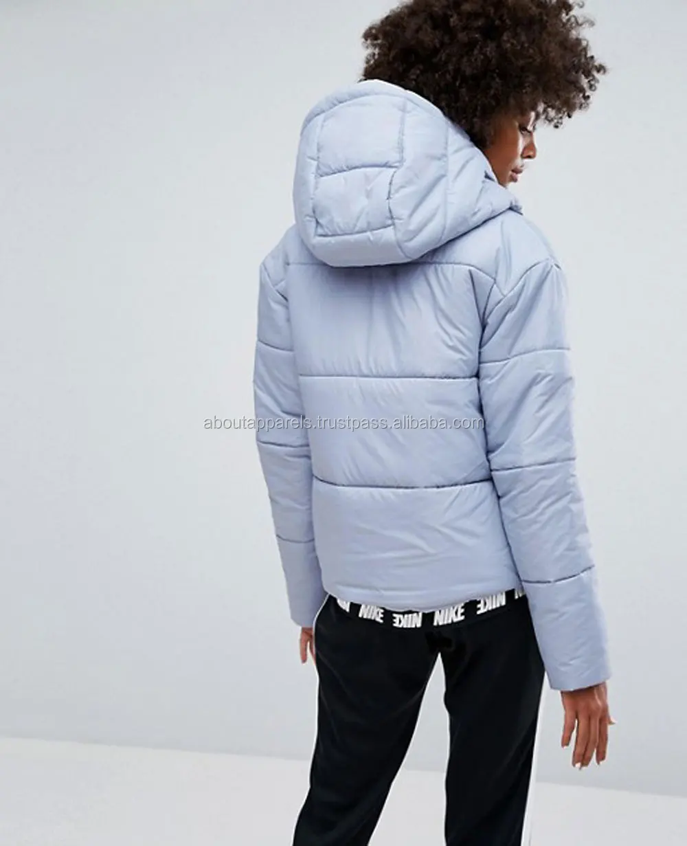 New Women Ladies Quilted Winter Coat Down Puffer Fur Collar Hooded