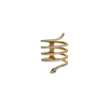 14k Yellow Gold Pave Diamond Ring Snake Shape Ring