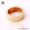 Hammered Pave Zirconia Costume Jewelry Rings