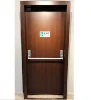 Fire Rated Door-with panic bar and wood patterned paint-Fire Exit Door