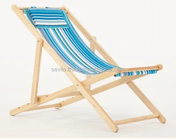 Customized Layer Adjustable Foldable Wood Beach Chair Deck Chair