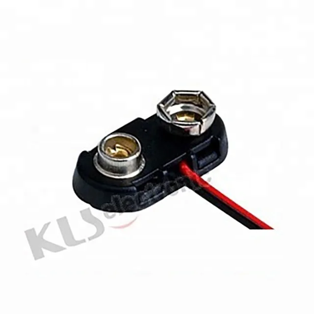 4pcs 9V Battery Snap T-Type cable 1.35 x 3.5mm Male DC Power Plug to 9V Batttery