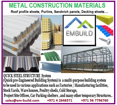 Z&c Purlins,Roofing Sheets,Sandwich Panels +971 56 5478106 Supply From ...