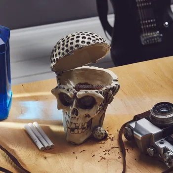 Skull Skeleton Bones Accessories Decor Death Scary Spooky Box Trinket Moneybox Holder Ashtray Sculpture Horror Goth Gothic Buy Box Storage Container