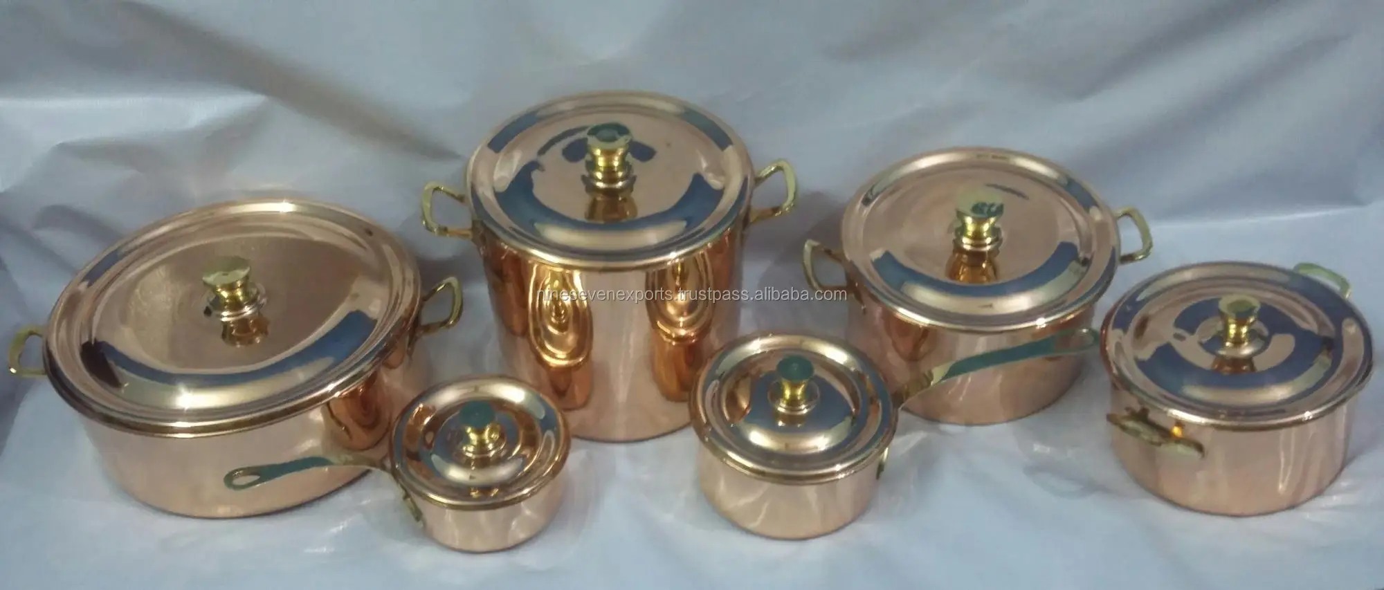 Heavy Thickness Copper Kitchen Sauce Pan Commercial Induction Stew Pot