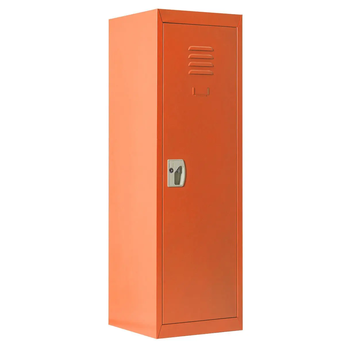AdirOffice Kids Steel Metal Storage Locker 24 Inch, Red with Key /& Hanging Rods for Home /& School