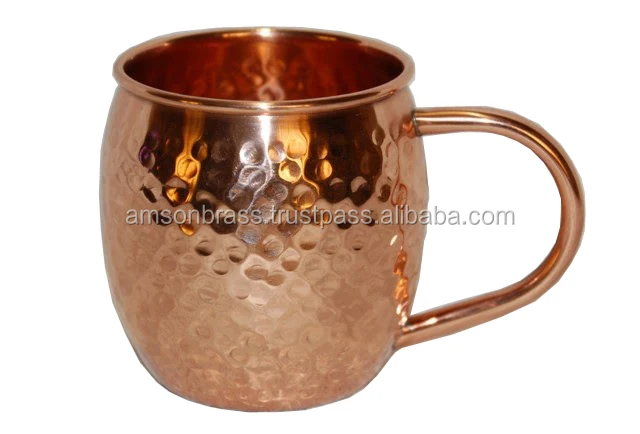 Metal Brass & Copper Drinkware Moscow Mule Mug New Design Decorative Footed Copper Mug