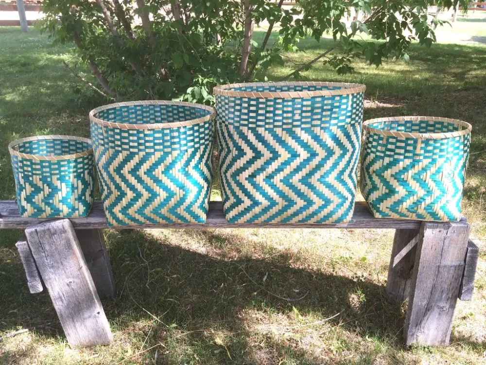 Wholesale Set Of Bamboo Basket Handmade/ Waving Bamboo Laundry Basket