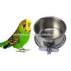 Ski Group Of Stainless Steel Birds feeder Coop Cup Bowls With Hook Holder