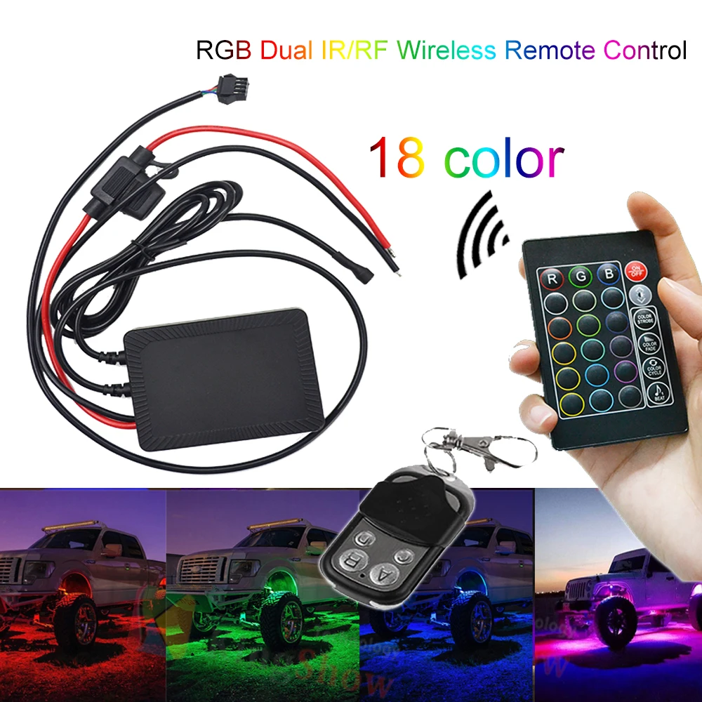 200 W waterproof IP67 24 Key And 4 Key Dual Remote RGB Music Controller