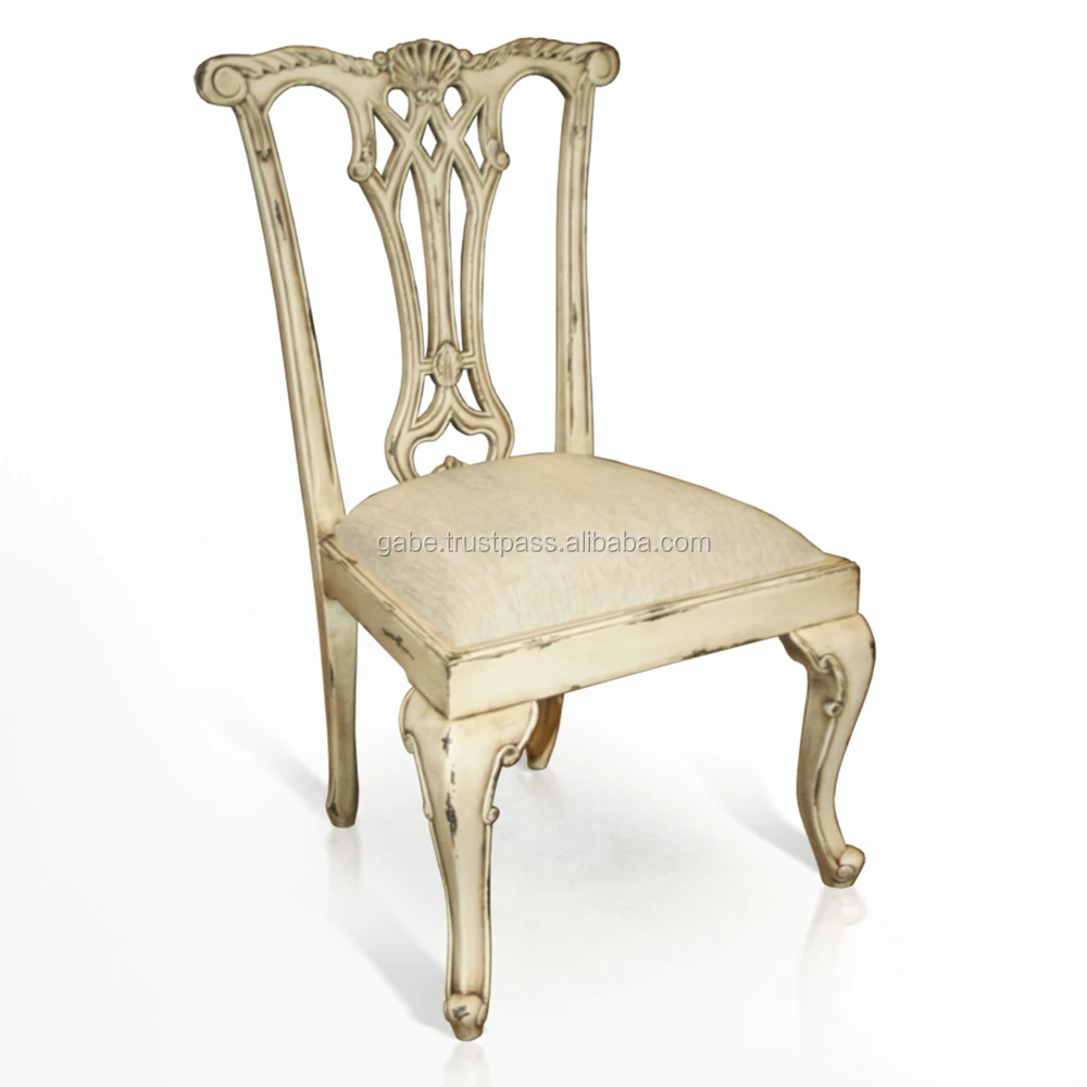 Chippendale Chair White Antique Distressed Chippendale Chairs