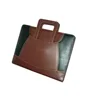 Business Corporate Meetings A4 Portfolio Leather Conference File Folder With Handle