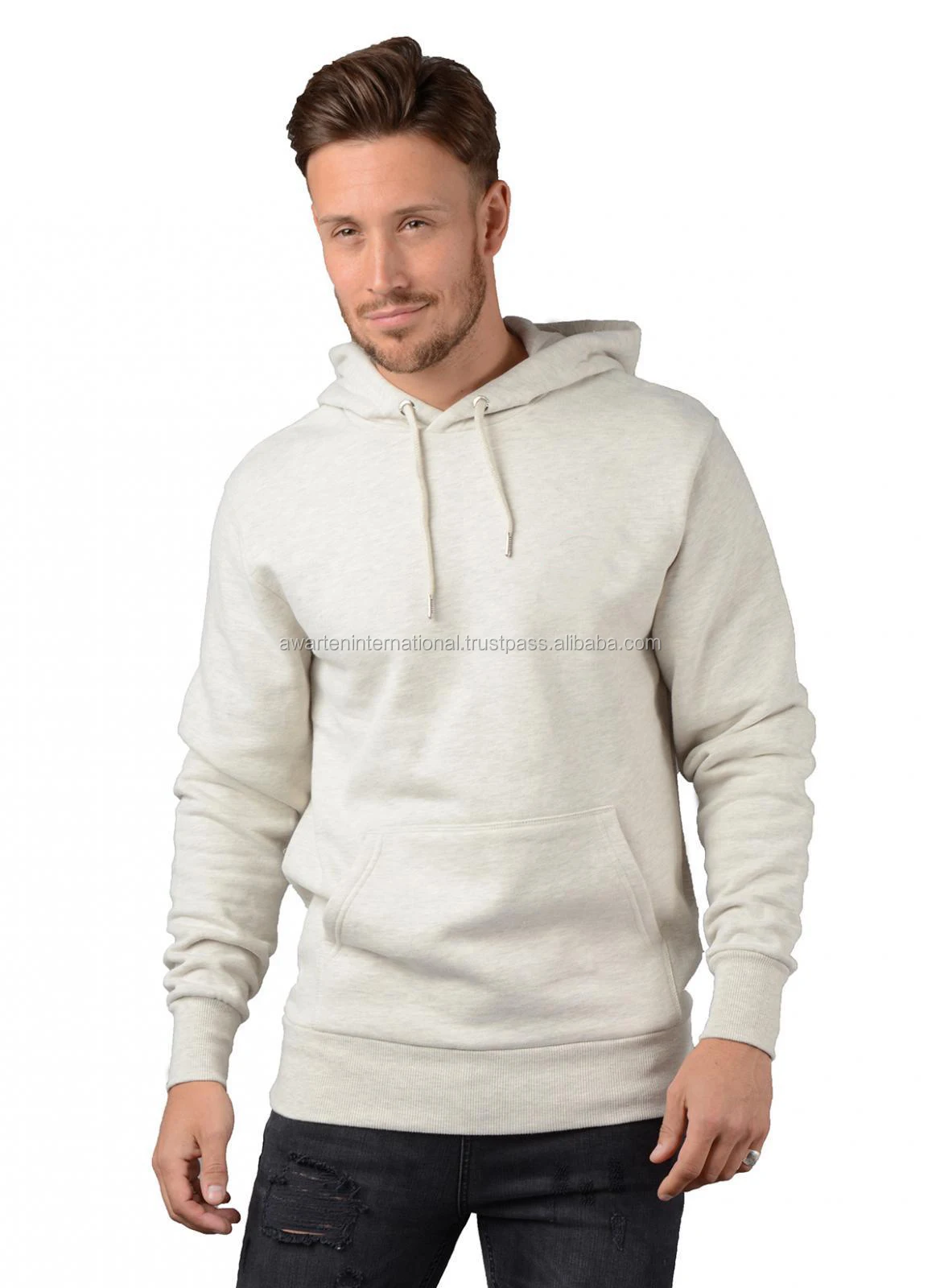 Wholesale Crewneck Plain Men's Pullover Sweatshirt Without Hood Buy