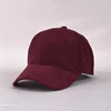 Coolmarch solid maroon color baseball cap logo pattern printed adjustable length baseball cap for women men