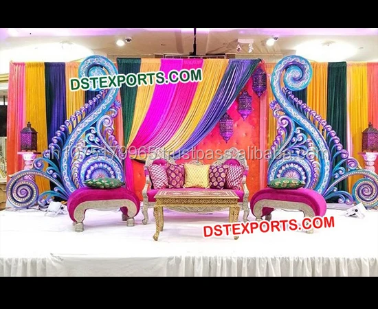 Wedding Stage Peacock Decoration Gorgeous Design Frp Marriage