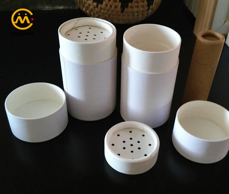 Eco Friendly Custom Kraft Cardboard Round Salt Packaging Paper Tube