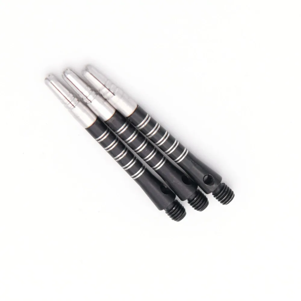 Black Dart Shaft With Silver Spin - Buy Engraved Dart Shafts Product on