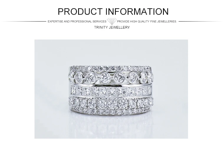 Invisible Channel Setting Diamond Jewellery French Princess Cut Diamond 