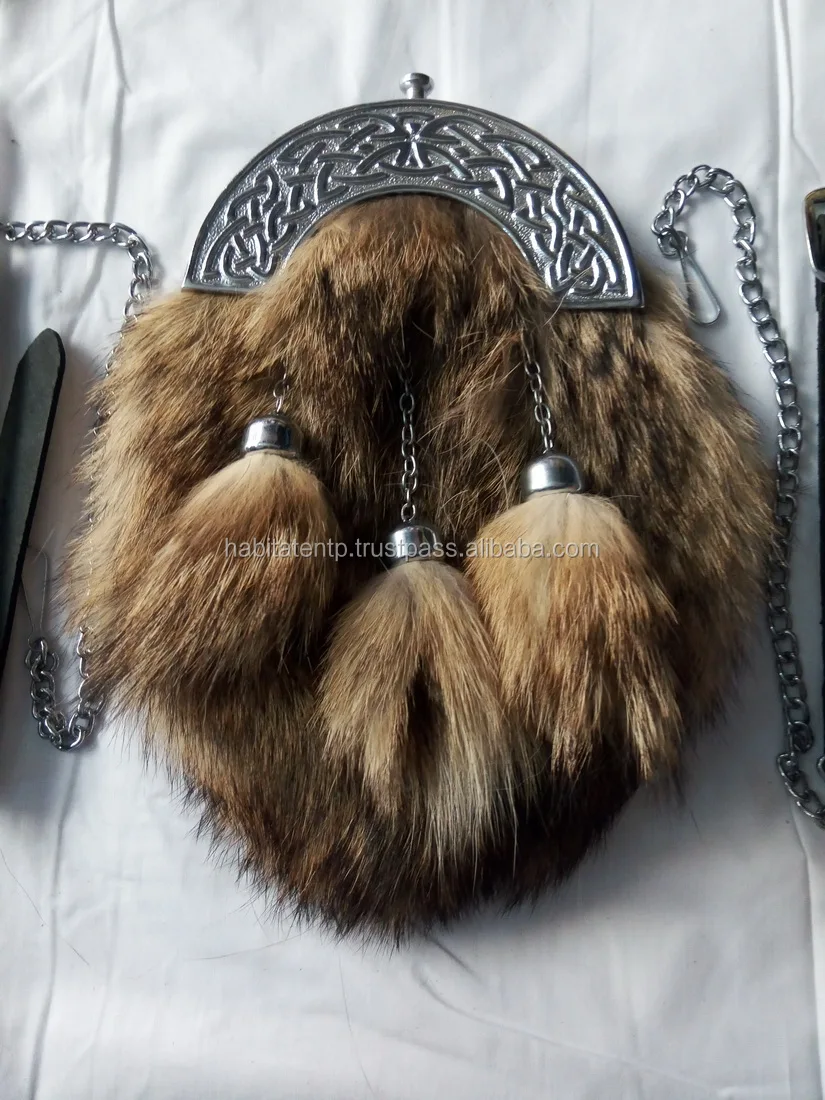 伝統的な磨かれたクロームケルトキャントルスポランとカスタムドレススポラン Buy スコットランド高地正装キルト軍事sporrans グレー牛マルチ色sporrans 本革sporrans Product On Alibaba Com