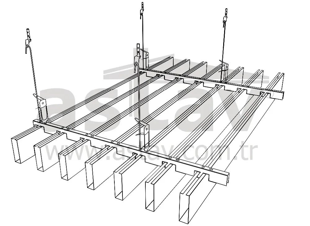 Metal Baffle  Suspended Ceilings  wood Look Buy Bamboo 