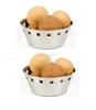 Ski Group Of Stainless Steel Pure Silver Wire Stainless Steel Bread Basket