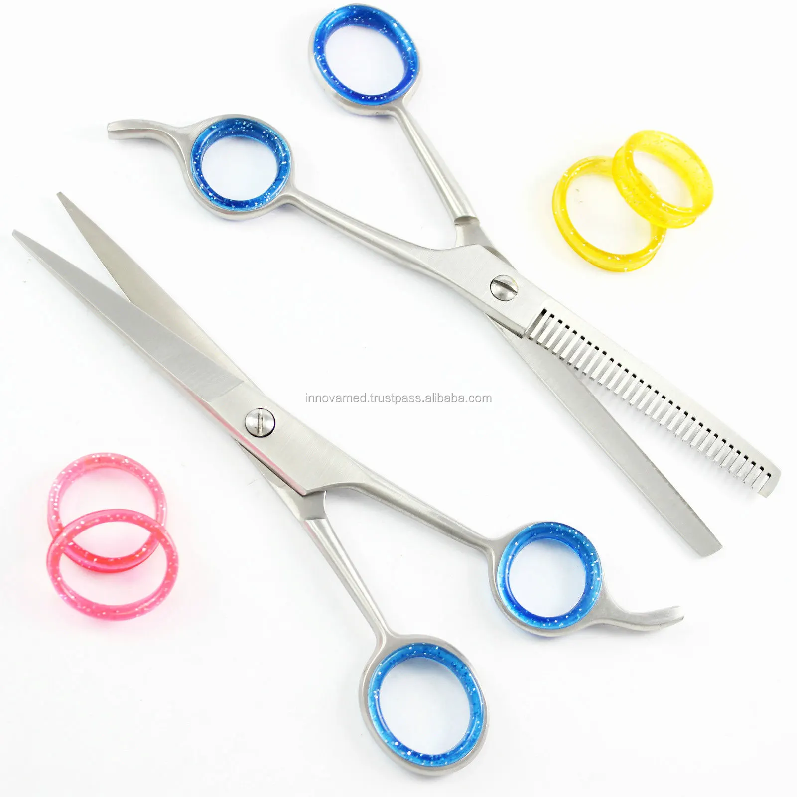 Professional Hairdressing Scissors Barber Thinning Shears Razor Comb
