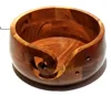Unique Design Wood Material Wooden Yarn Bowl Holder, Swirling cut Design,Wooden Yarn bowl hand made with Acacia wood knitting