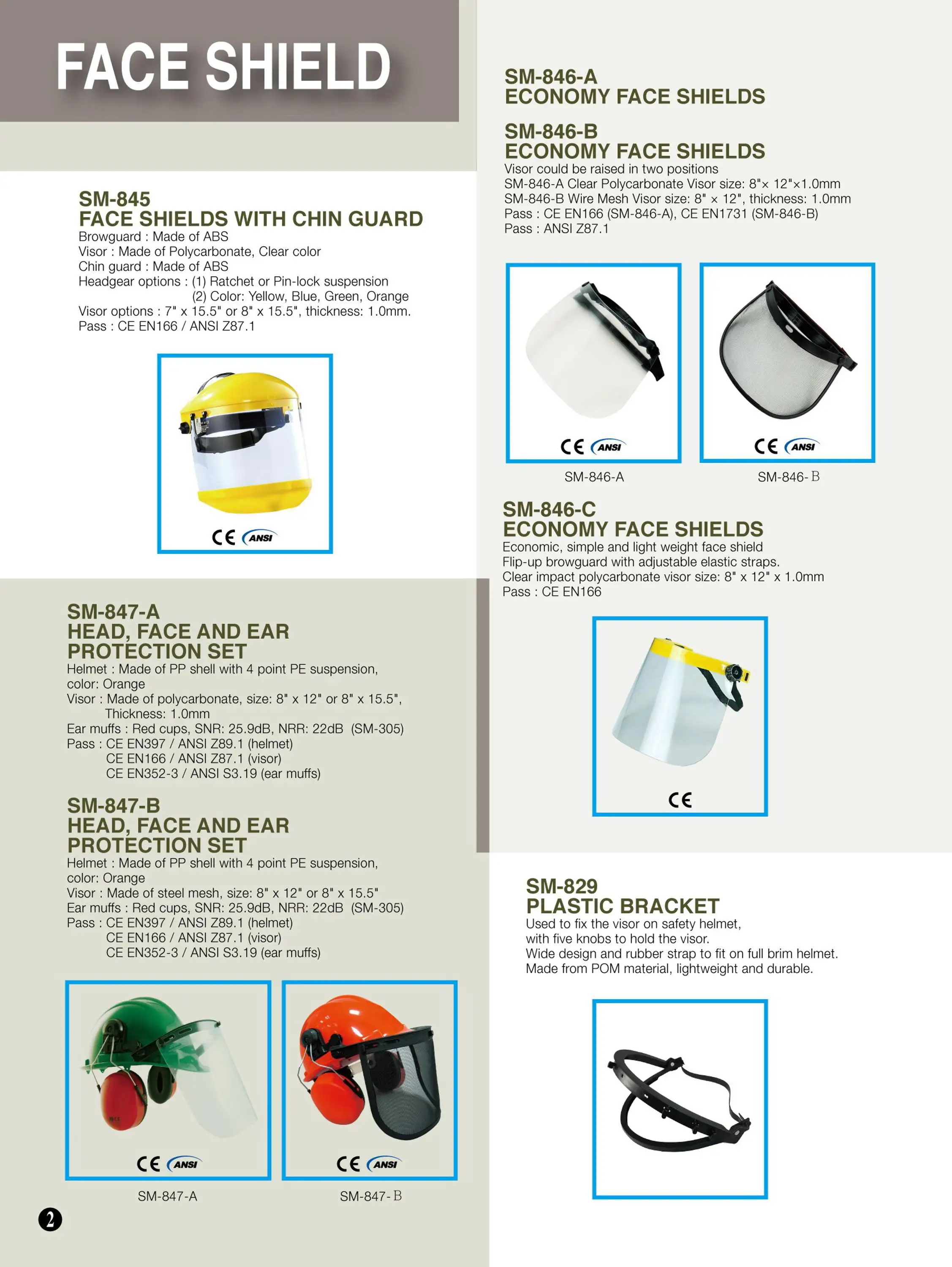 Ce en166 ansi z87 1 approved economy face shields buy ce en166