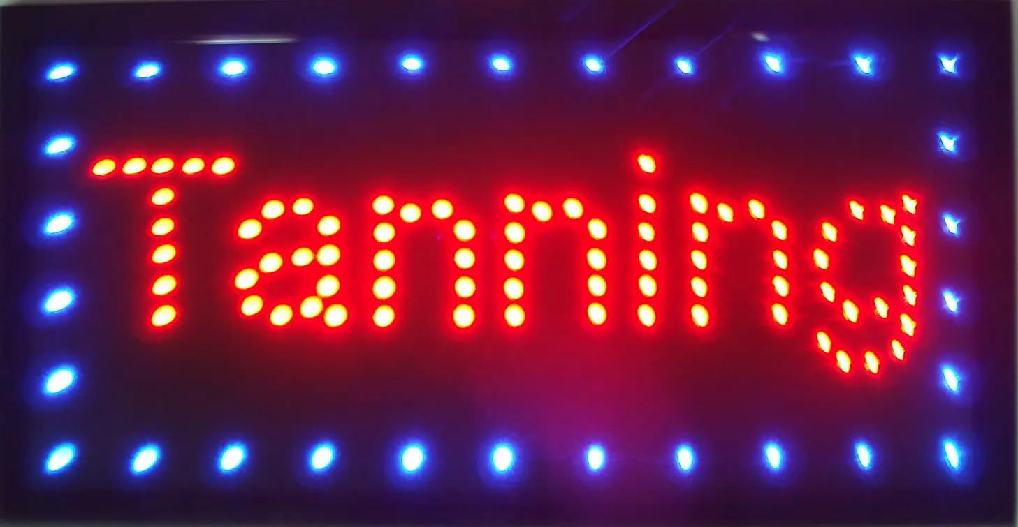 CHENXI Led Tanning/ Coiffure Signs Business Store Neon Signs Led Light Signs 48 X 25 CM Indoor (48 X 25 CM, TANNING)