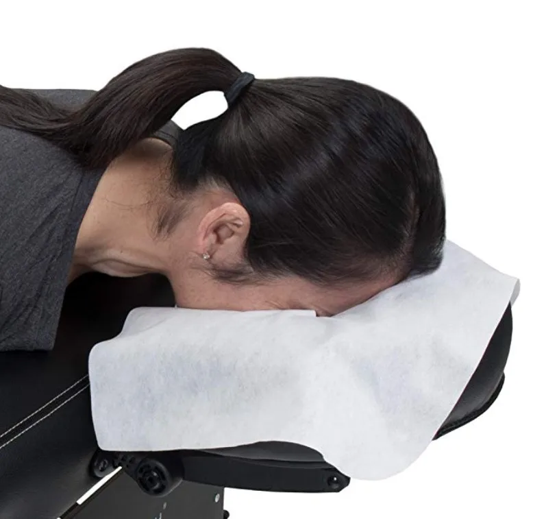 100pcs/bag Disposable Nonwoven Soft Spa Face Cradle Cover Headrest