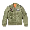 OEM custom new fashion mens Slim Fit Reversible Jacket embroidered patch logo soft Shell nylon Bomber Jackets for man