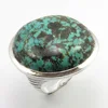 925 solid sterling silver 23. 6 grams genuine turquoise stone girls ring size 7